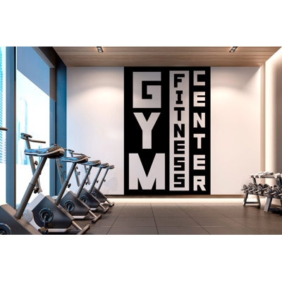 Gym, centre de remise en forme, vinyle adhésif de gymnastique d'entraînement, adhésif de gymnastique, collage de remise en forme, art mural de gymnastique