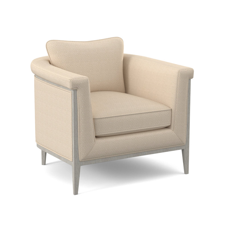 Fauteuil demi-tonneau Chalice, Ivoire filigrane, Bisque