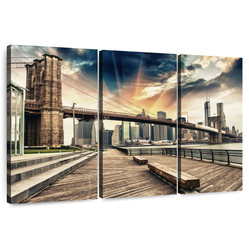 Lilie Dramatic Brooklyn Bridge, 42" H x 65" W