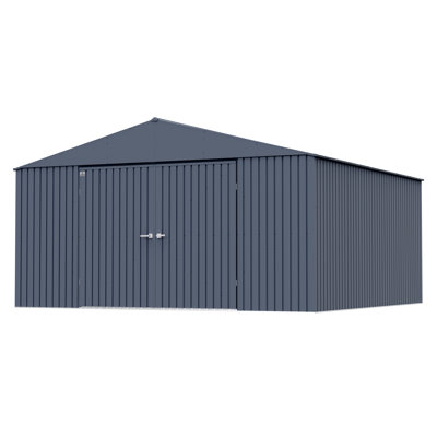 Elite Steel Storage Shed, 14X16, Anthracite