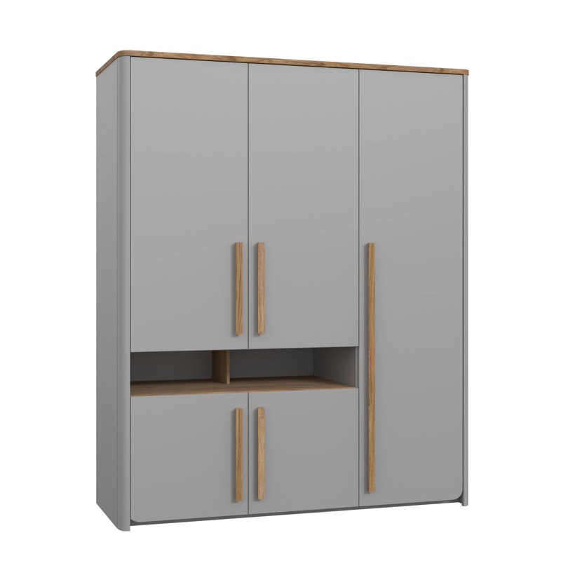 Phineas 5 Door Manufactured Wood Wardrobe