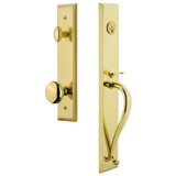 Fifth Avenue Handleset with Single Cylinder Deadbolt and Door Knob and Rosette
