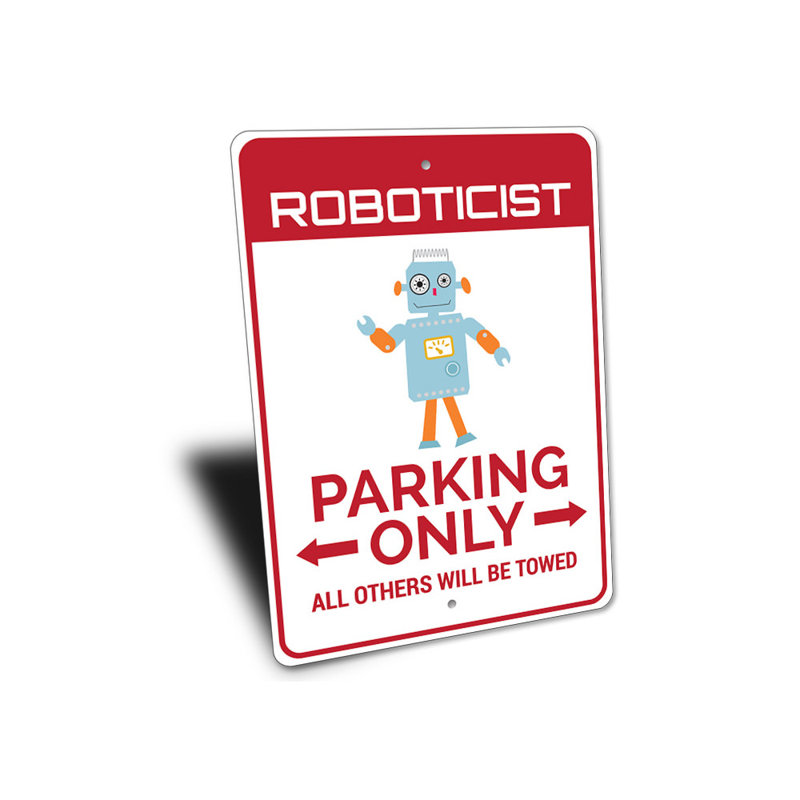 Enseigne en aluminium Roboticist, H 12 po x l 18 po x P 0,06 po