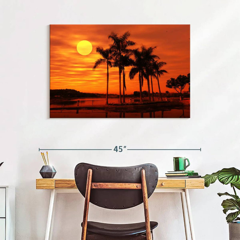 Orange Beach Scene, 26" H x 39" W