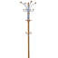 Portemanteau 73 po en chrome et bois, finition chêne-1940449507