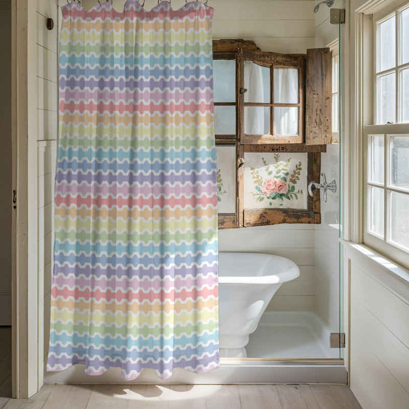 Rideau de douche Pastel Hues - Premium, H 74 po x l 71 po