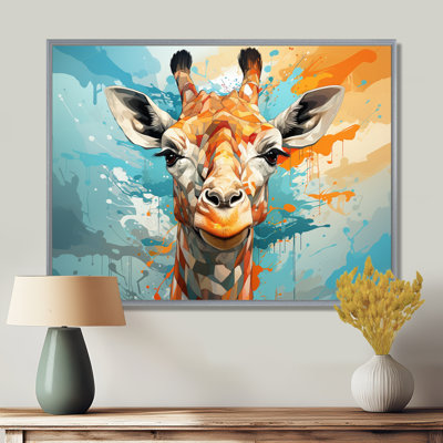 Kristyne Giraffe Elegant Geometric - Girafe, art mural