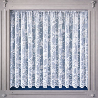 Floral Ruffled Cafe Curtain