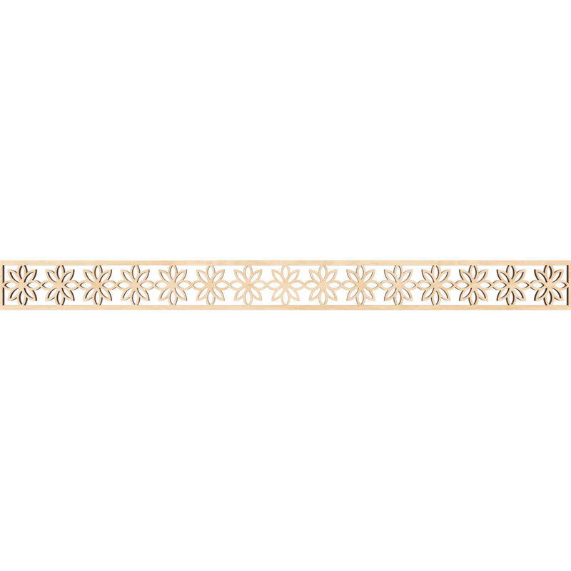 Moulure de marguerite en bouleau l 46 3/8 po x H 4 po x T 3/8 po, H 4 po x l 46,375 po x P 0,375 po, Bouleau