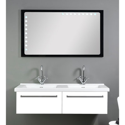 Ensemble de meuble-lavabo double 49 "avec miroir Fly