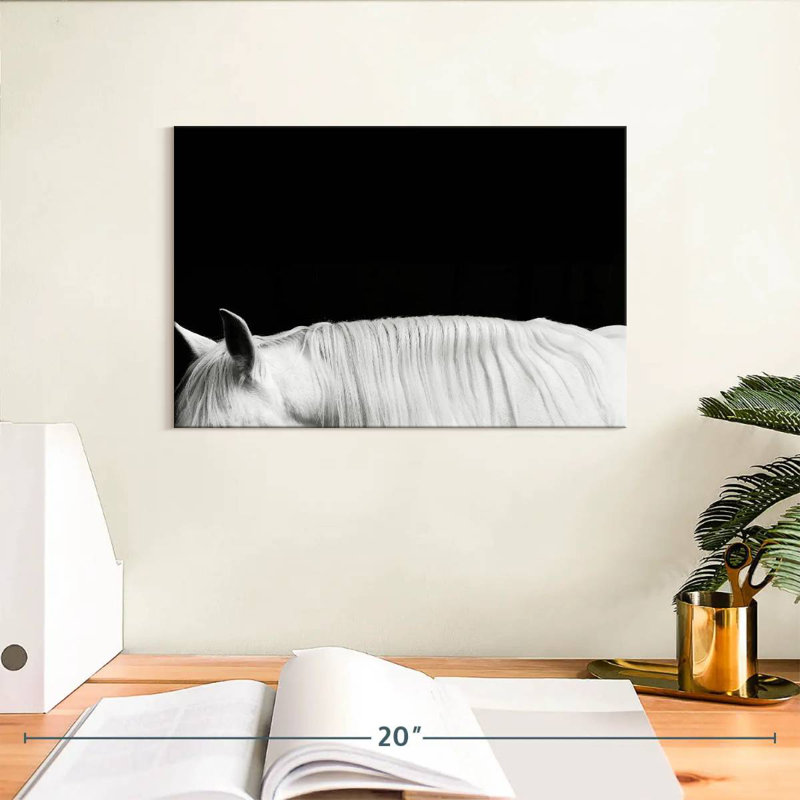 White On Black II, 8" H x 12" W
