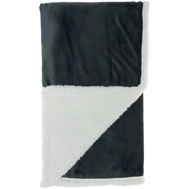 Plain Weave / Muslin Throw Blanket, Black