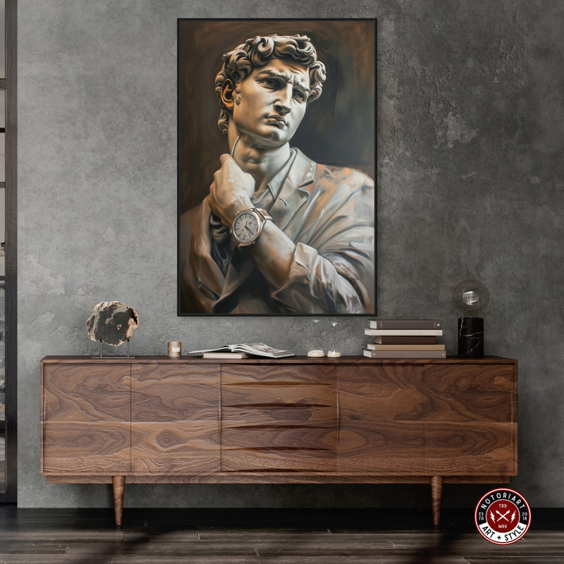Classy Sculpture Black Framed Canvas Wall Art, 16" x 11"