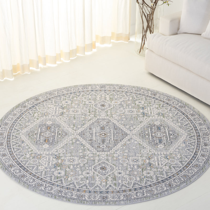 Clover Oriental Indoor Rug, Round 6'7"