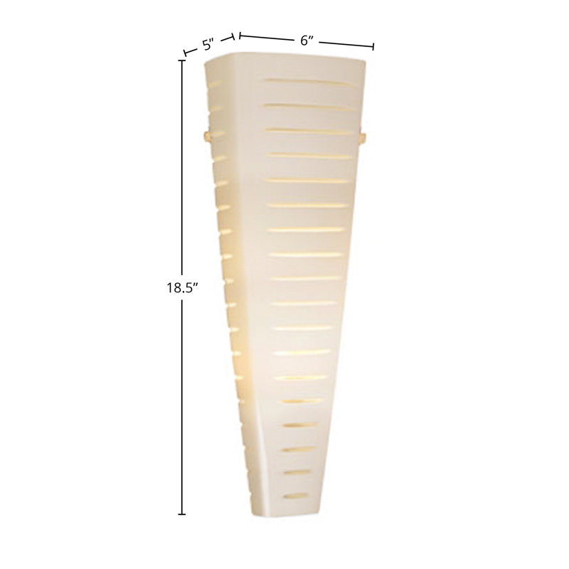 Mesa 1-Light Glass Wall Sconce, Mocha/White