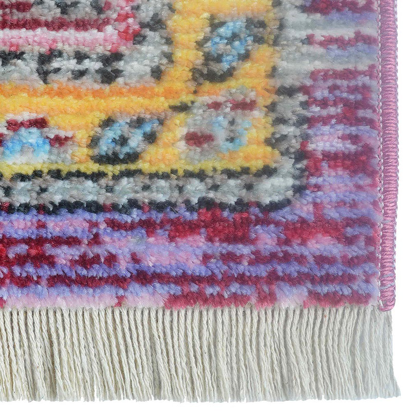 Tapis en polyester Beier faits à la machine - Rectangle, multicolore, conception orientale, Rectangle 9 pi x 12 pi