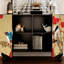 Armoire décorative en bois massif avec rangement