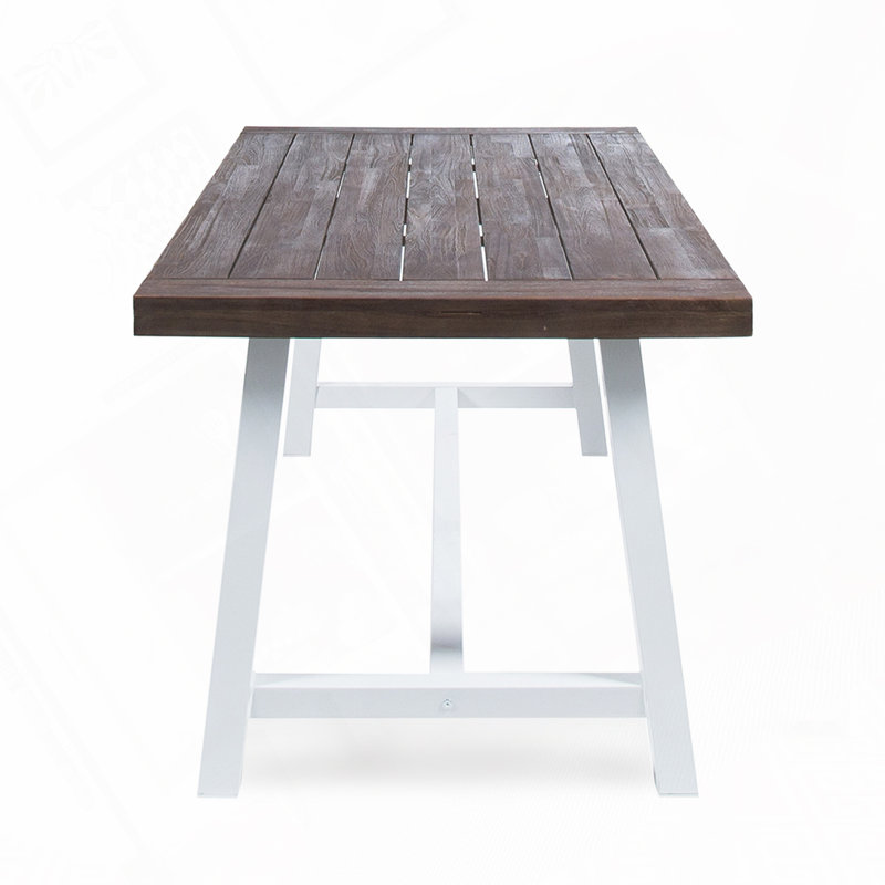 Aditya Solid Wood Coffee Table,Patio Table, 29.25'' H X 35.5'' D X 71'' W, Brown/White