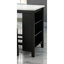 3 pièces en noir et / ou blanc, avec rangement pour table, 2 tabourets, surface brillante, tablettes latérales, blanc / plateau, tabourets en tissu Boucle