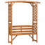 Banc de jardin Outsunny, arche avec pergola et 2 treillis-369512490