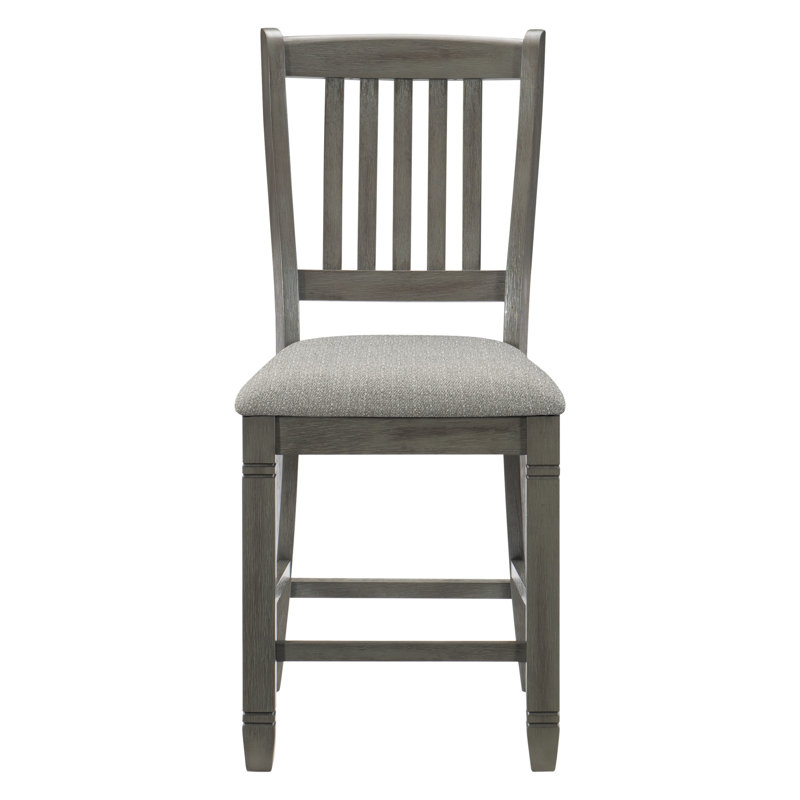Emitte Upholstered Counter Stool, Gray, Gray