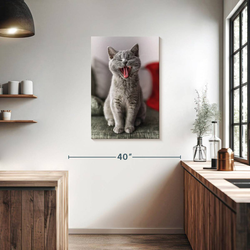 Yawning Cat, 36" H x 24" W