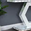 Table de hall d'entrée avec miroir hexagonal en cristal Sparkling