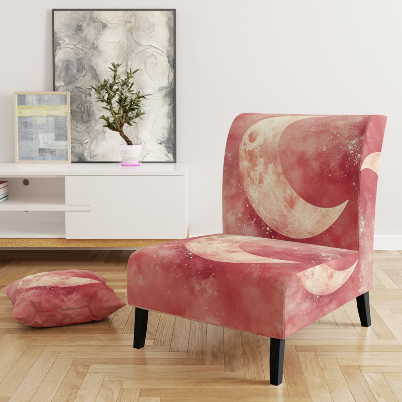 Fauteuil de chambre Moon Rembourré - Blush Celestial Glow II, Slipper Armless