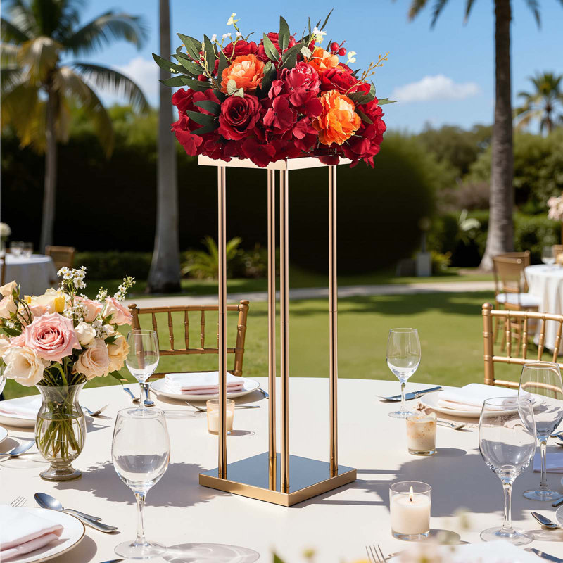 Steel Wedding Flower Stand, 60" H x 20" W x 20" D