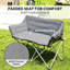 Double chaise de camping, chaise de camping pliante surdimensionnée avec poche latérale