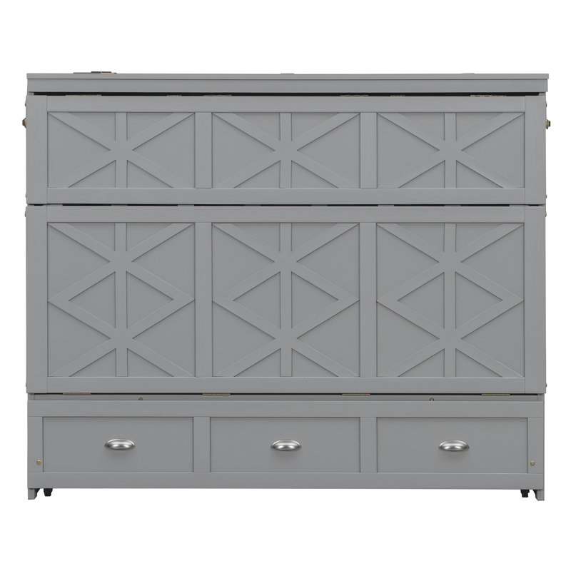 Lit escamotable avec grands tiroirs Murphy, Grey