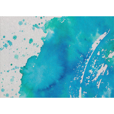 Tapis sarcelle aquarelle