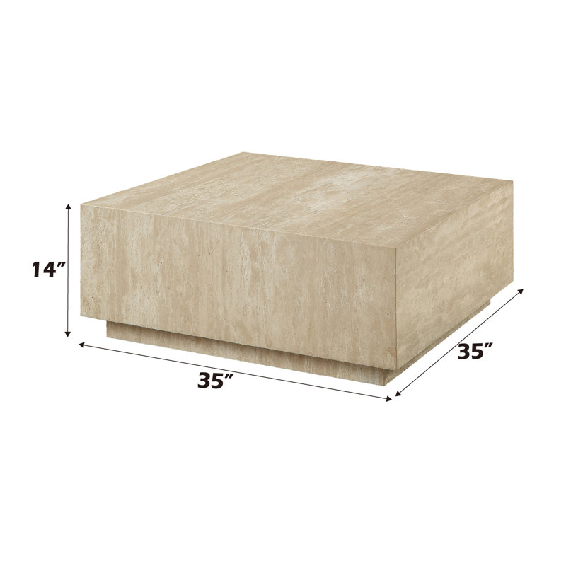 Table d'appoint beige, 112 lb, 35 po x 14 po, table d'appoint en contreplaqué - structure, largeur de produit 35 po