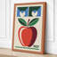Apple in Geometry Art Deco 1 Piece Wrapped Canvas Wall Art-110235411-110235419