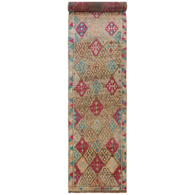 Vintage Turkish Village Rugs One-of-a-Kind Runner 2'8" X 13'3" Area Rug