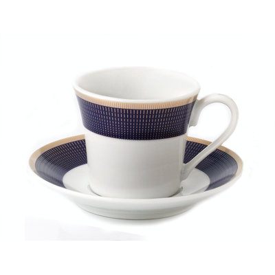 Porcelain Espresso Cup and Saucer