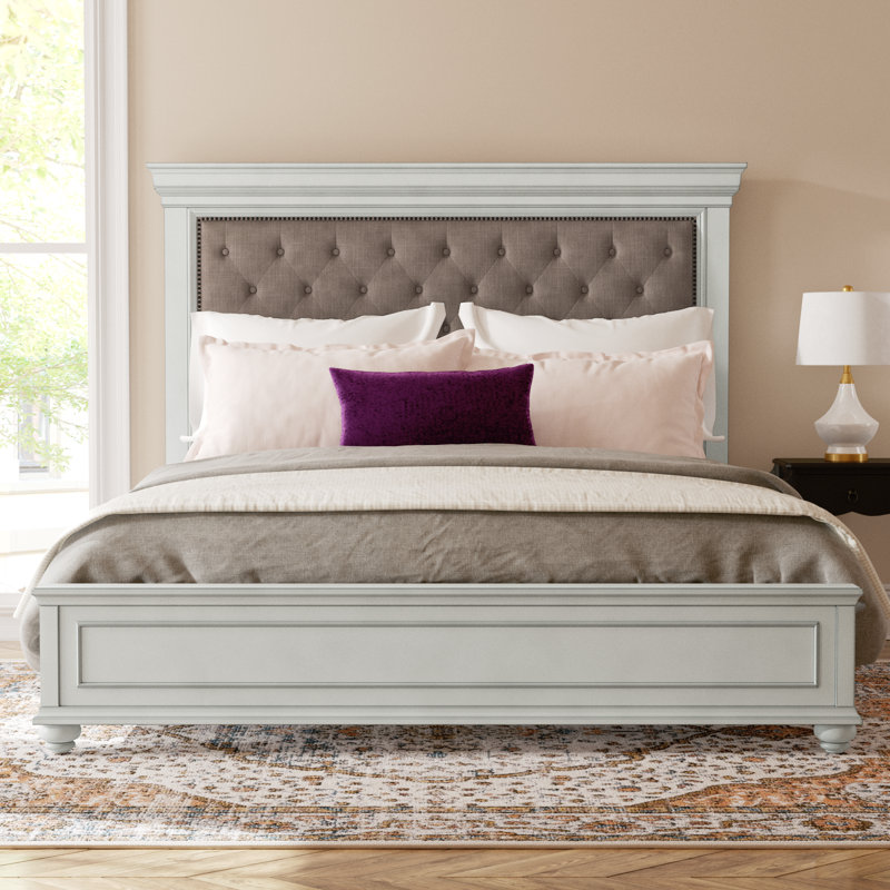 Atas Upholstered Panel Bed, King