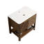 Armoire sur pied INDIGO 30 po sans lavabo, avec portes doubles, couleur grain de bois noyer
