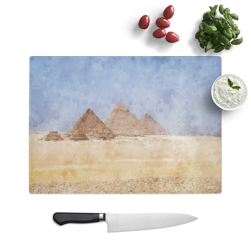 Great Pyramids of Egypt Chopping Board, 0.4cm H x 20cm W x 28.5cm L