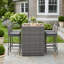 4-Person Wicker Rectangular Patio Dining Set, Outdoor Patio Wicker Bar Set, for Patio/Garden, Stable Construction