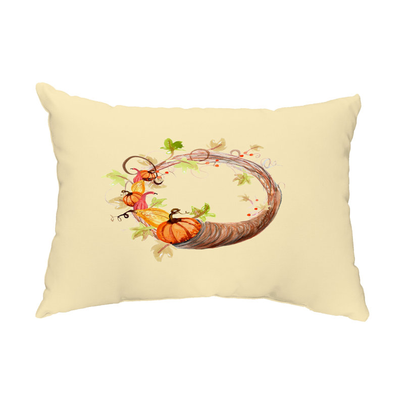 Outdoor Reversible Throw Pillow, Yellow