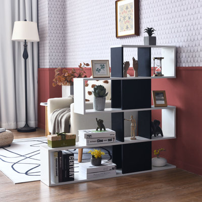Catinia 109 cm H x 120 cm W Ladder Bookcase