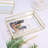Rectangle Mirror Decorative Tray, Gold Can Hold Perfume, Jewelry, Cosmetics, Makeup, Magazine And More, For Vanity,Dresser,Bathroom,Bedroom(12”X8”)