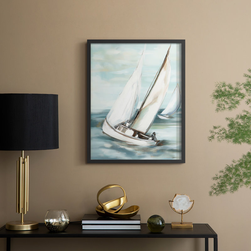 NAUTICAL Series LVII, reproduction encadrée - bois massif, Noir, noir, noir, noir, H 11 po x l 9 po