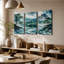3 panneaux d'art mural Blue Mountain Lake-1346081850
