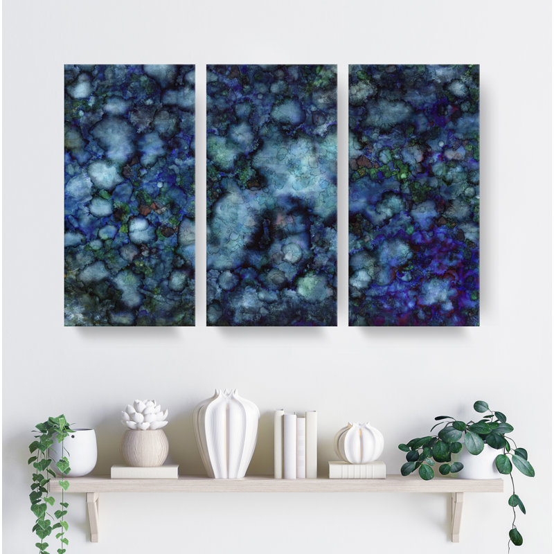 « hidden galaxy »-ensemble de 3 images sur toiles tendues, H 40 po x l 60 po