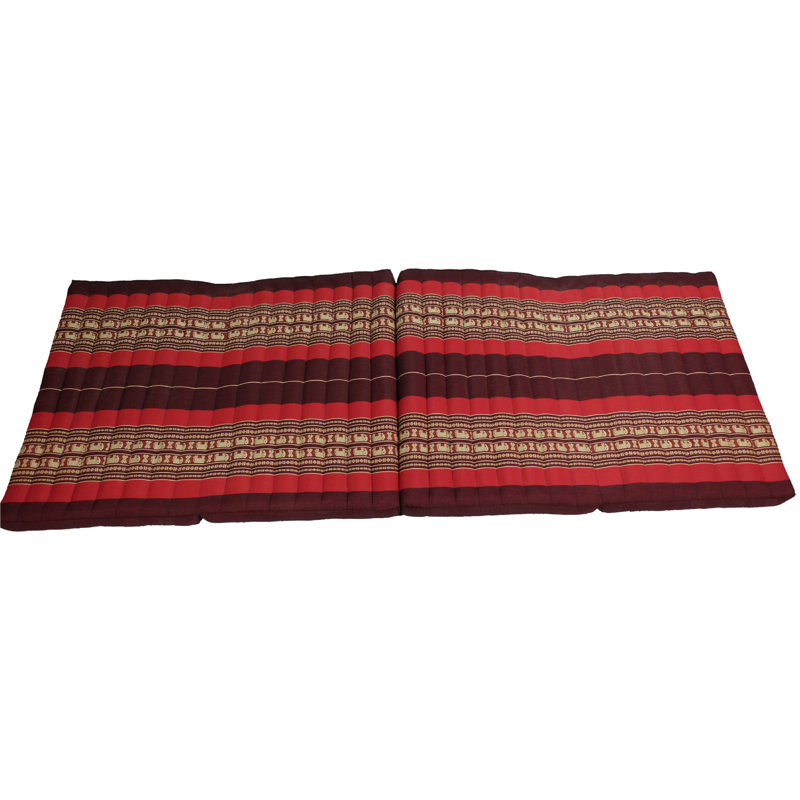 Massengill 8cm Cotton Mattress Cube Futon  Mattress, Red/Brown