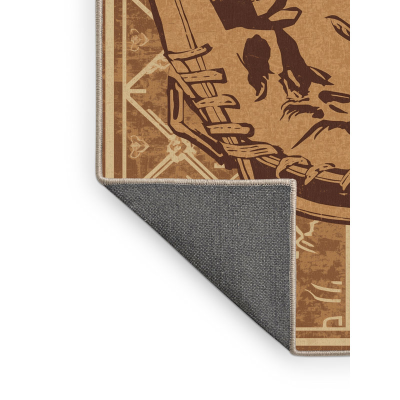 Tapis doux et moelleux de style baseball rétro, 7 x 10