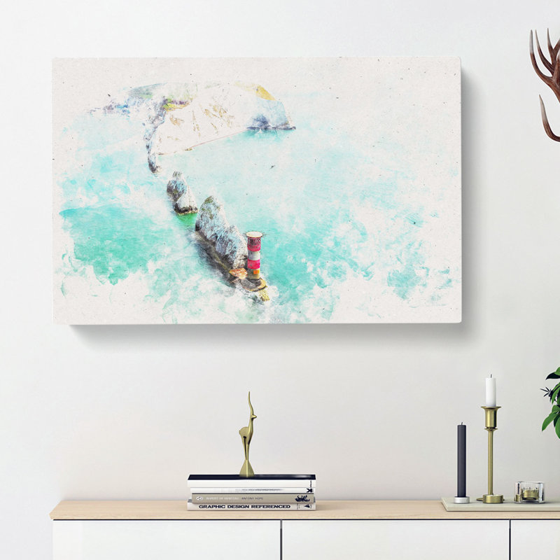 The Needles Isle of Wight - Wrapped Canvas, 60cm H x 91cm W x 3cm D