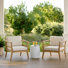 Hapeville Patio Acacia Wood Lounge Chair With Cushions & Armrests